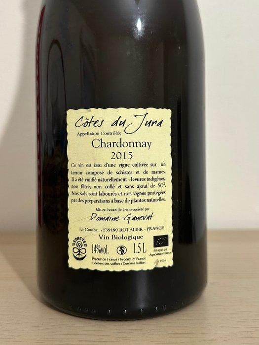 2015 Domaine Ganevat, Grusse en Billat - Côtes du Jura - 1, Collections, Vins