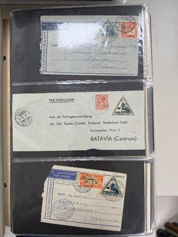 Pays-Bas - Aérophilatélie dans des classeurs et quelques