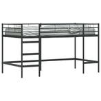 Zwart Loftbed Kinderkamer | Retour Deal | Kids Liggen Cool!, Huis en Inrichting, Slaapkamer | Bedden, Eenpersoons, Verzenden, Zwart