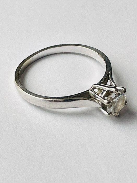 Bague - 18 carats Or blanc - 0.54ct. tw. Diamant (Naturelle), Bijoux, Sacs & Beauté, Bagues