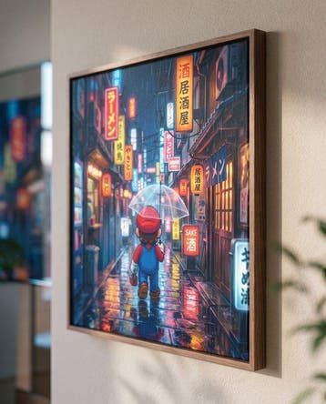 MEDSAN - Marios Rainy Alley () - UNIQUE WORK, Antiek en Kunst