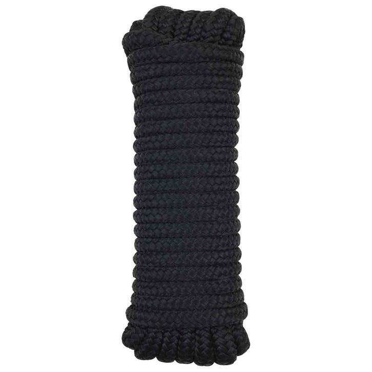 vidaXL Boottouw 12 m 2 Zwart Polyester, Bricolage & Construction, Quincaillerie & Fixations, Envoi