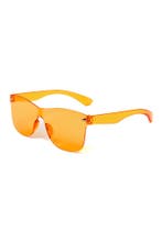 Zonnebril Way Farer Zonder Montuur Oranje Glazen Retro Kunst, Ophalen of Verzenden, Nieuw