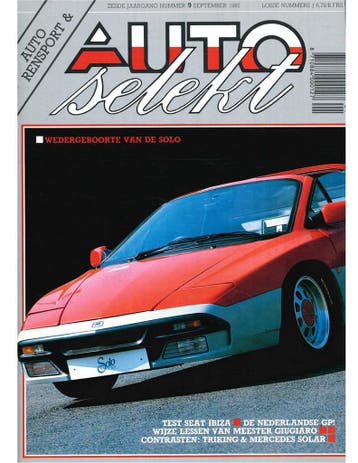 1985 AUTO SELEKT MAGAZINE 11 DUTCH, Nieuw