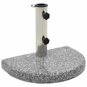 vidaXL Parasolvoet gebogen 10 kg graniet grijs, Verzenden