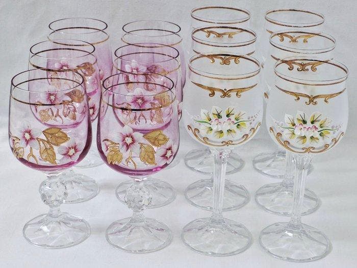 Cristallerie de Bohemè - Drinkservies (12) - Bohemian, Antiek en Kunst, Antiek | Meubels | Tafels