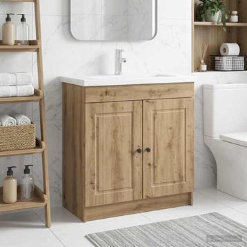 vidaXL Badkamer onder Wastafel Kast Artisanaal eiken, Huis en Inrichting, Verzenden, Nieuw