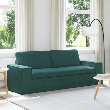 vidaXL bank / zetel Donkergroen 222 x 80 x 82 cm Stof, Verzenden