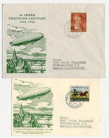 Duitsland, Bondsrepubliek 1950/1952 - Sonderbeleg 50 jaar, Gestempeld