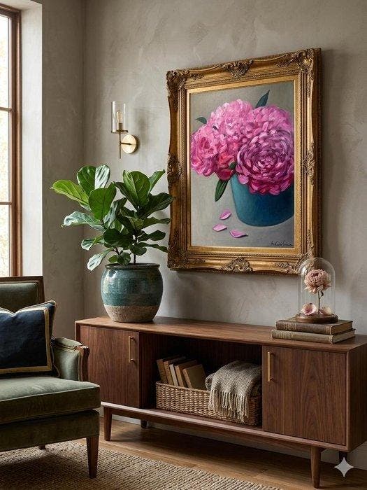 Antonio Sciacca (1957) - Vaso con peonie, Antiquités & Art, Art | Peinture | Classique