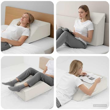 vidaXL Been Kussen 63 x 52 x 19,5 cm Stevig PU Schuim Wit, Verzenden, Nieuw