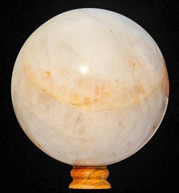 15 kg Witte kwarts en oranje kristallen bol - Ø 22 cm -