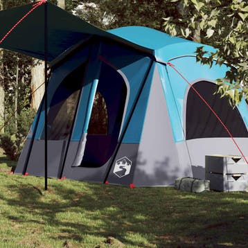 vidaXL Tent 5-persoons waterdicht blauw, Caravans en Kamperen, Verzenden, Nieuw