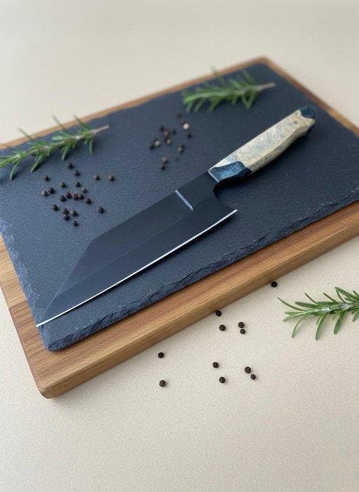 Forged Steel Chef’s Knife - Premium Handle - Keukenmes -, Antiek en Kunst, Antiek | Keukengerei