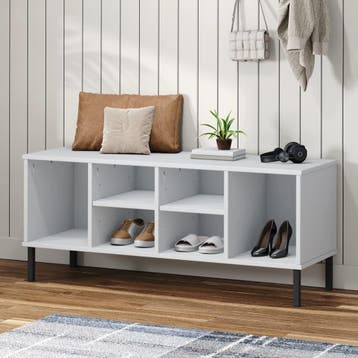 vidaXL Schoenenrek met metalen poten OSLO 106x35x45 cm, Huis en Inrichting, Kasten | Schoenenkasten, Verzenden, Nieuw