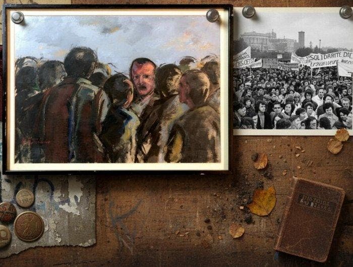Bernabé Gilabert (1953) - Les Grévistes, Antiquités & Art, Art | Peinture | Classique