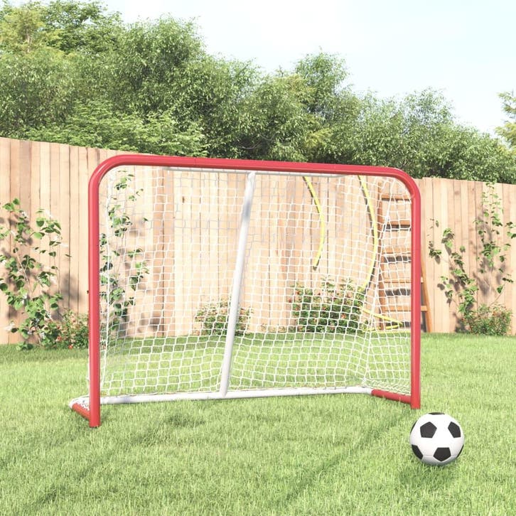 vidaXL Hockeydoel met net 153x60x118 cm staal en polyester, Sport en Fitness, IJshockey, Nieuw, Verzenden