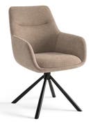 2dekans | Criks Design Eetkamerstoel Olivia Bruin – 53x66x87, Ophalen of Verzenden