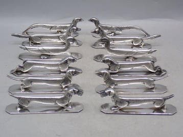 Wiskemann - Porte couteau (12) - Art Deco - Plaqué(e) argent