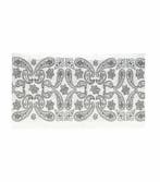 Haarband Multifunctioneel 45x25cm - Paisley Patroon - Wit, Nieuw