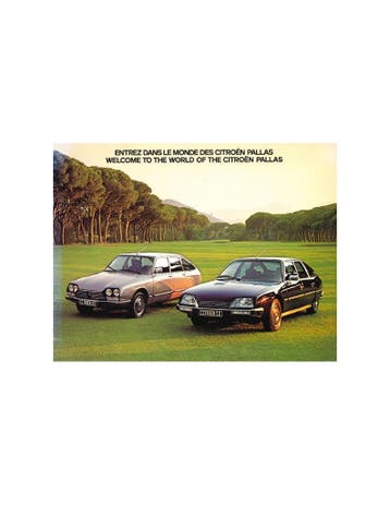 1979 CITROËN GS / CX PALLAS BROCHURE FRANS, Ophalen of Verzenden, Nieuw