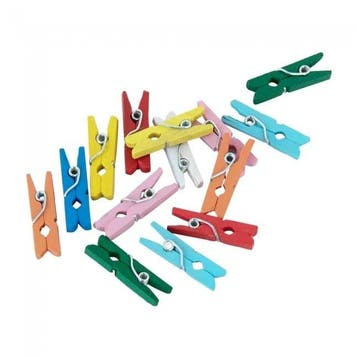 Mini Knijpers Hout Gemixt 24st, Verzenden, Nieuw