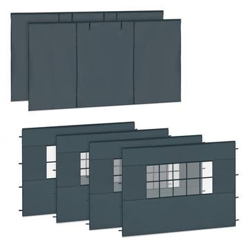 2dekans | VONROC Zijwanden Set 6x4,5 m PT815AA - Grijs - 6, Ophalen of Verzenden, Nieuw