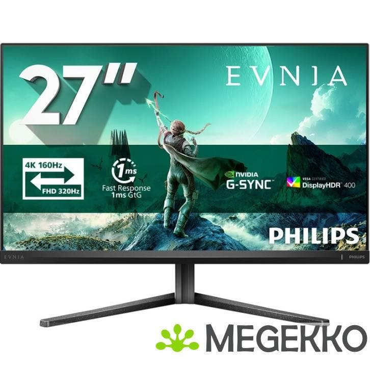 Philips Evnia 3000 27M2N3800A/00 27  4K 160Hz / FHD 320Hz, Computers en Software, Overige Computers en Software, Nieuw, Verzenden