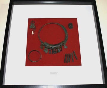 Viking periode Partij Vikingornamenten, zilver en brons,