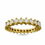 Bague - 18 carats Bague éternité en or jaune 18K exclusive,