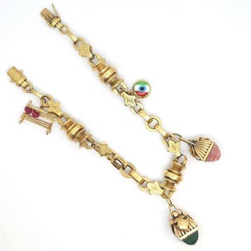 Bracelet - 18 carats Or jaune Quartz