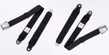 2 Point Airplane Buckle Lap Seat Belts Black, Ophalen of Verzenden, Nieuw