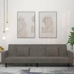 vidaXL Slaapbank 2-zits met 2 kussens fluweel donkergrijs, Verzenden, Nieuw