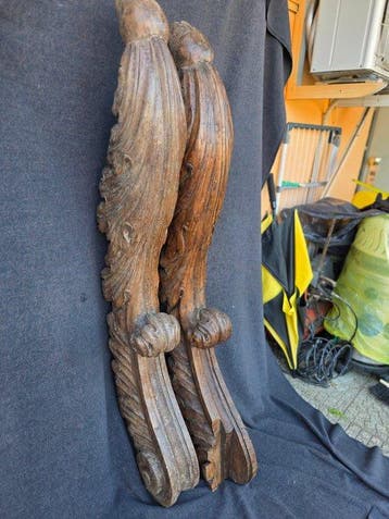 Kolom - Grande e pesane trave in quercia (h. 157cm) -
