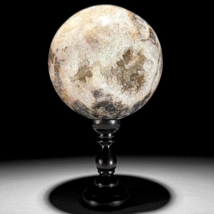 GEEN RESERVEPRIJS - Prachtig paar kristalkwarts Bollen op, Antiek en Kunst, Kunst | Designobjecten