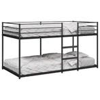 vidaXL Stapelbed zonder matras 90x200 cm staal zwart, Verzenden