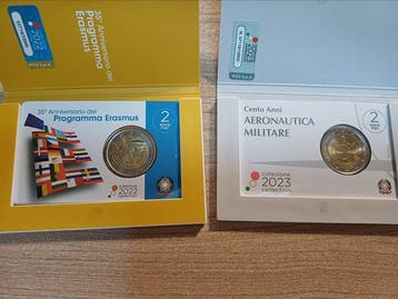 Italie. 2 Euro 2022/2023 Erasmus + Aeronautica Militare