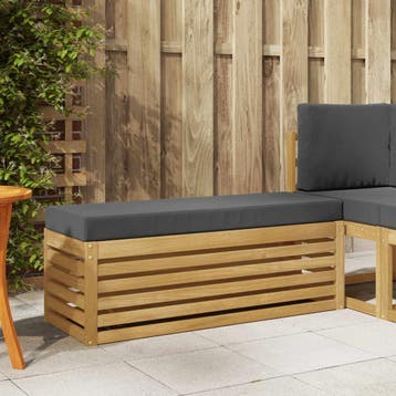 vidaXL Buiten bank set Wit en antracietkleurig 115 x 43 x 45, Verzenden