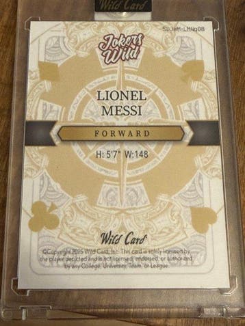 2025 Wild Card Jokers Wild Lionel Messi 1/1 Serialized card,, Verzamelen, Nieuw