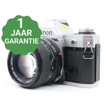 Canon AT-1 zilver + FD 50mm f/1.4 | Tweedehands, Verzenden