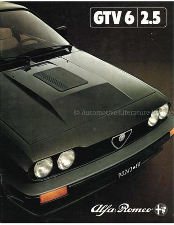 1982 ALFA ROMEO GTV6 2.5 BROCHURE NEDERLANDS, Nieuw