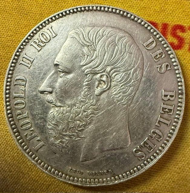 België. Leopold II. 5 Francs 1868 (Zonder minimumprijs), Postzegels en Munten, Munten | Nederland