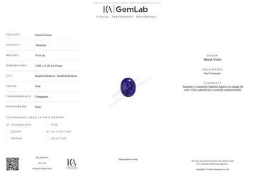 Zonder minimumprijs - 1 pcs Blauw, Violet Tanzaniet - 10.16, Handtassen en Accessoires, Edelstenen, Nieuw
