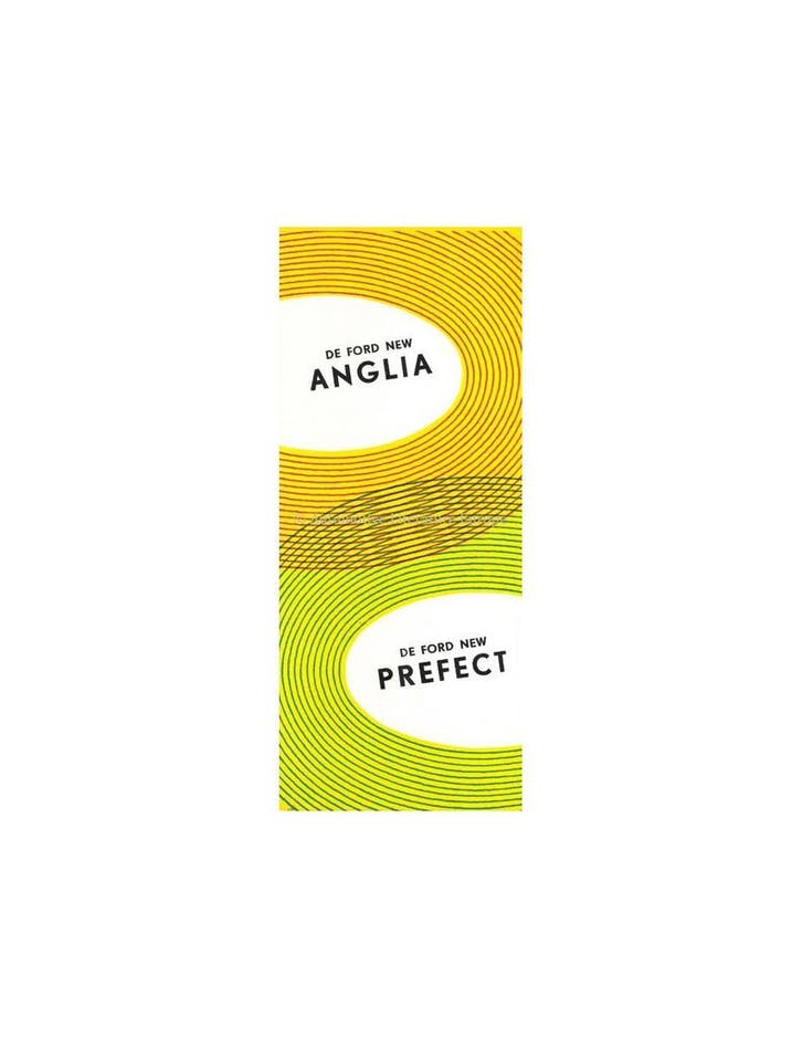 1954 FORD PREFECT & ANGLIA BROCHURE NEDERLANDS, Boeken, Auto's | Folders en Tijdschriften