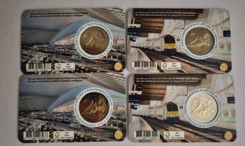 Belgique. 2 Euro 2026 SNCB - NMBS (4 coincards) (Sans prix