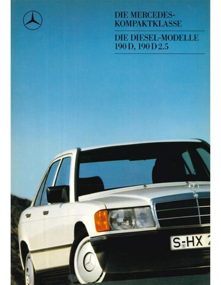 1987 MERCEDES BENZ 190D BROCHURE DUITS, Livres, Autos | Brochures & Magazines, Enlèvement ou Envoi