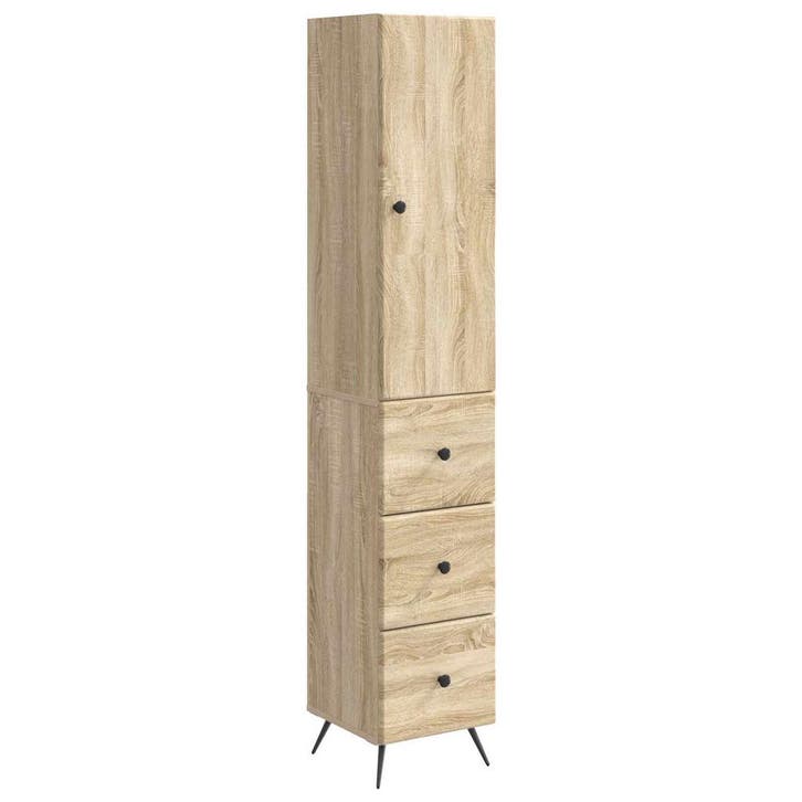 vidaXL Kast Set 2 pcs Sonoma Eiken 34,5 x 34,5 x 90 cm, Huis en Inrichting, Kasten | Overige, Nieuw, Verzenden