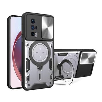 Xiaomi Poco F5 (5G) Hoesje met Ring Kickstand en Magneet -, Verzenden