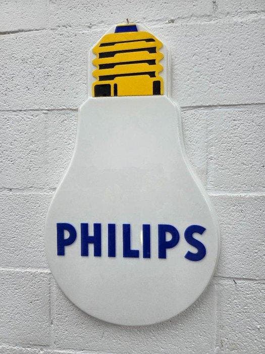 Emaille bord - PHILLIPS XL-bord van kunststof, Antiek en Kunst, Antiek | Wandborden en Tegels