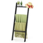 2dekans | Coast Handdoekladder 4-laags - Zwart - 50 x 7,5 x, Huis en Inrichting, Ophalen of Verzenden, Nieuw